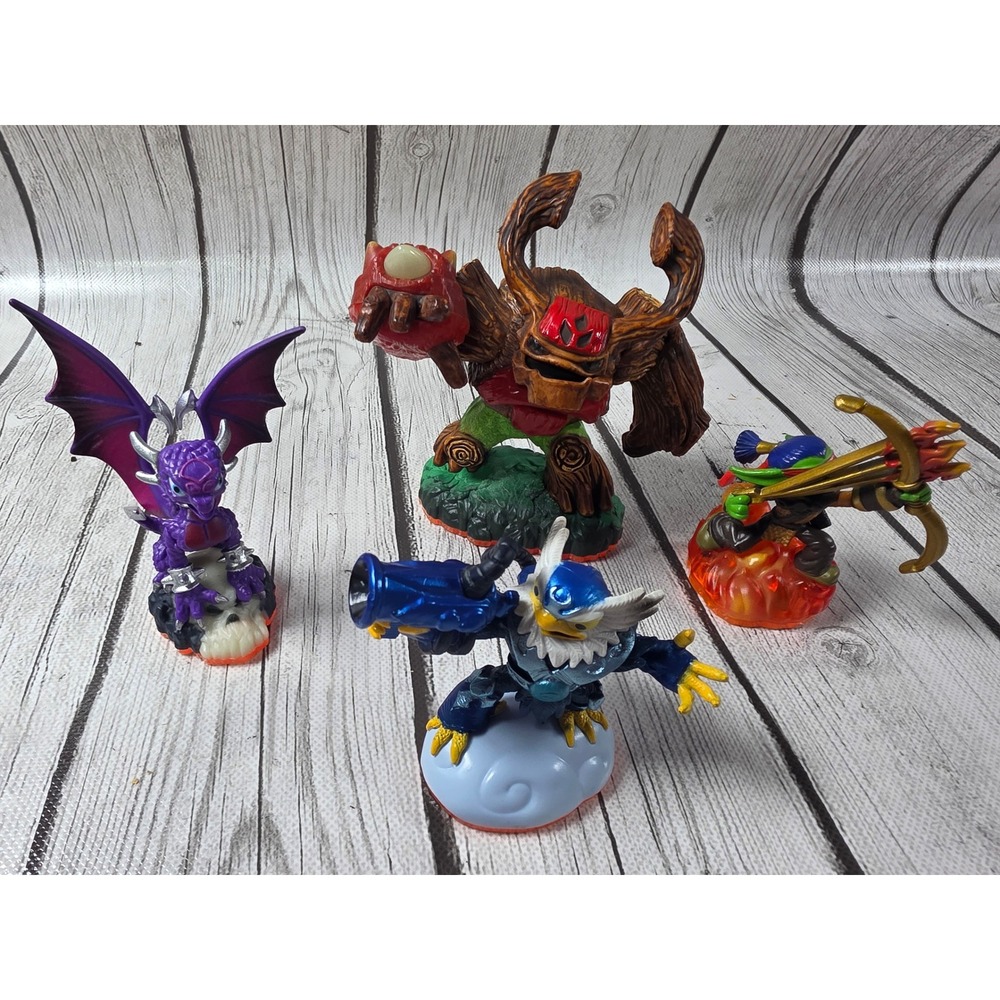 Skylanders Giants Figure Lot Tree Rex Jet-Vac Cynder Flameslinger - Picture 1 of 5